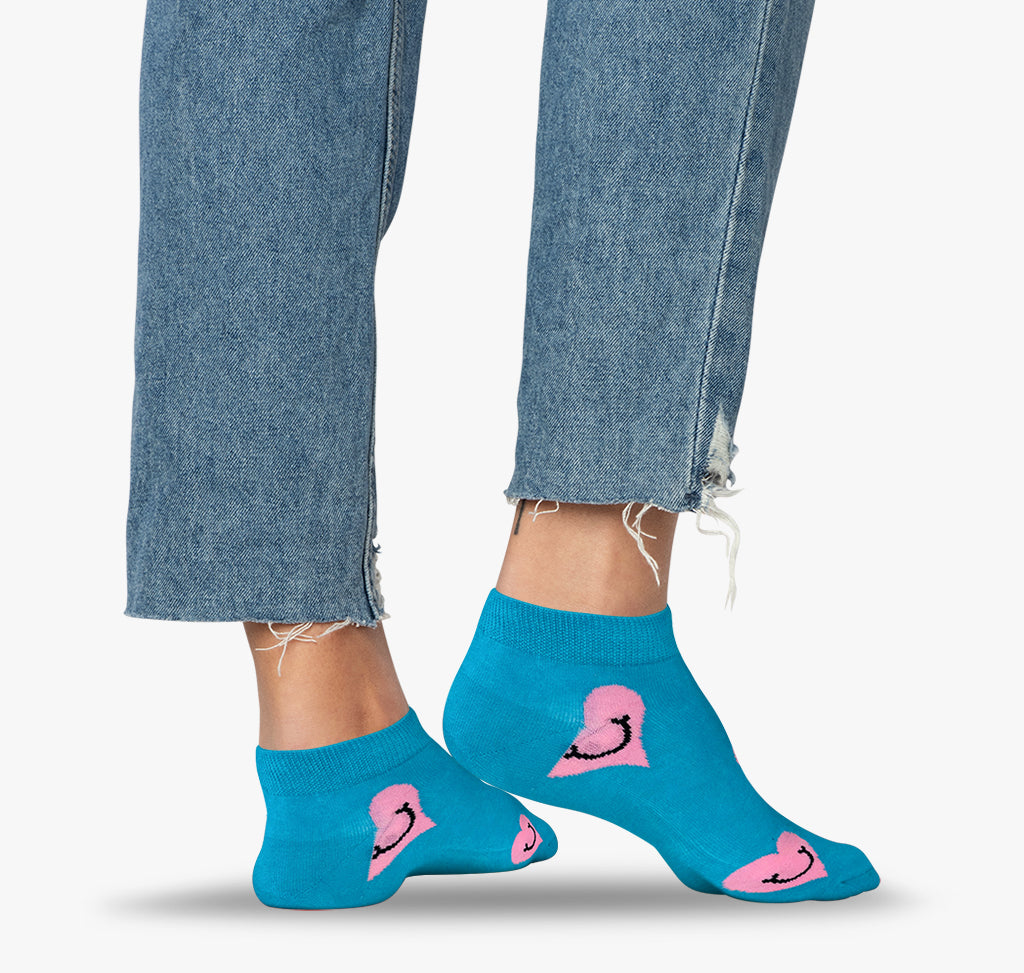 Bunte tuerkise Damen Sneaker Socken