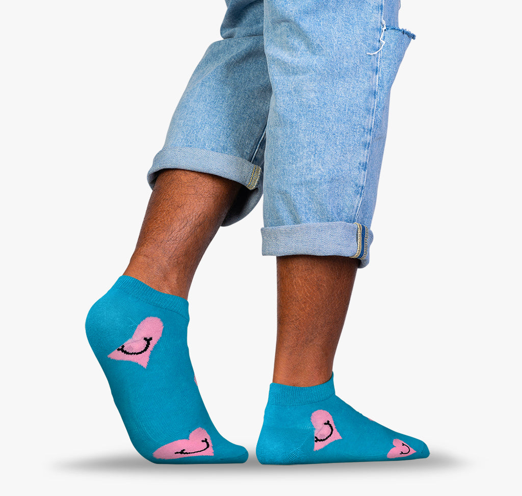 Duenne Herren Sneaker Socken mit Herzen
