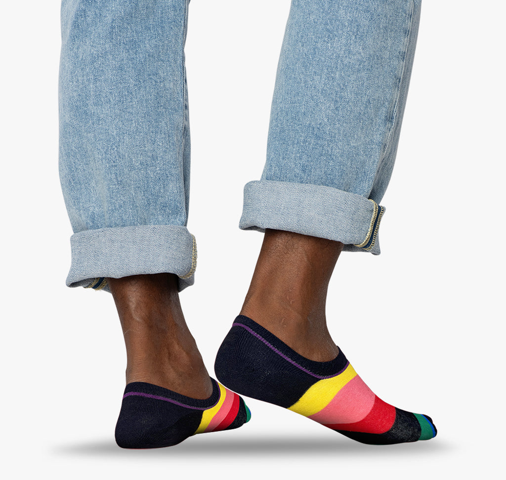 Duenne bunte lustige Fuesslinge schweiss abweisen Herren