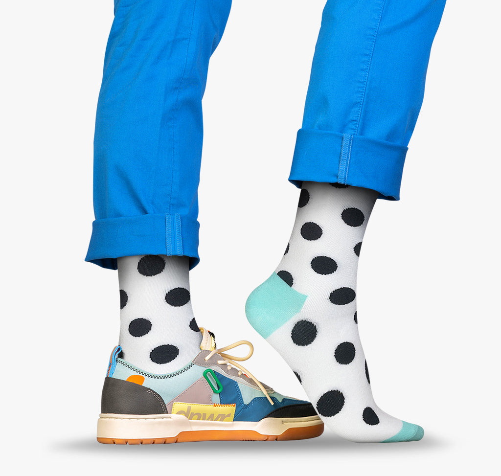 Herren Tennissocken bunt mit Punkten