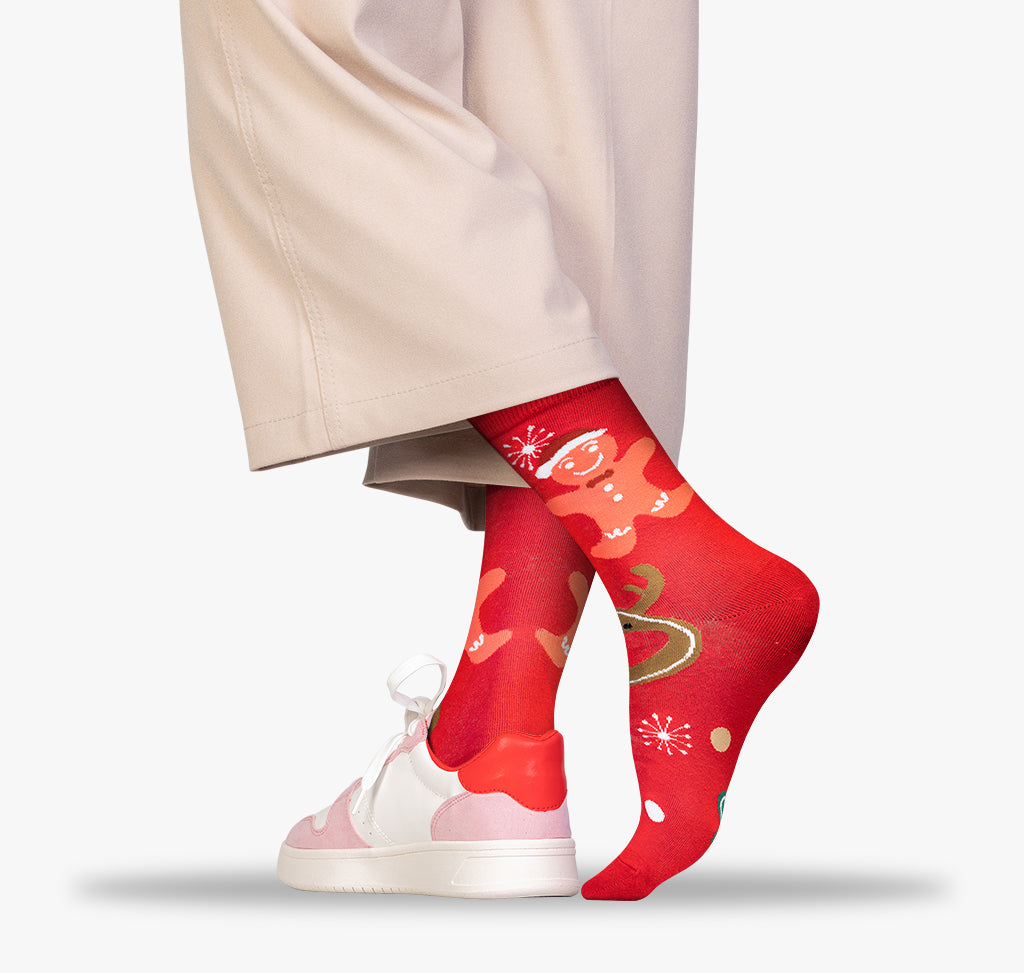 Rote Weihnachtssocken Damen