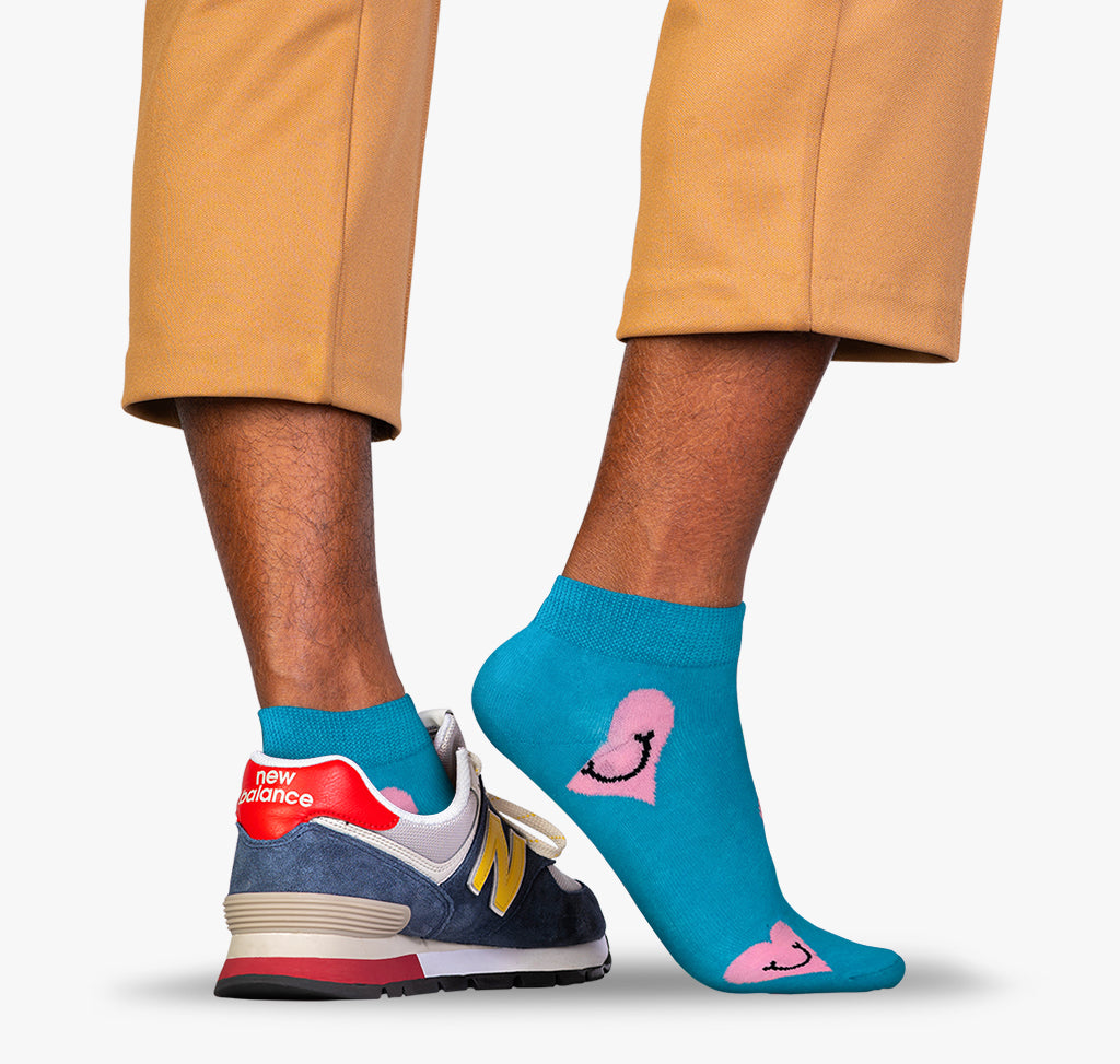 Tuerkise Maenner Sneaker Socken