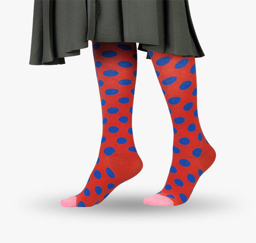 Gepunktete Kniestrümpfe und Kniesocken für Damen und Frauen