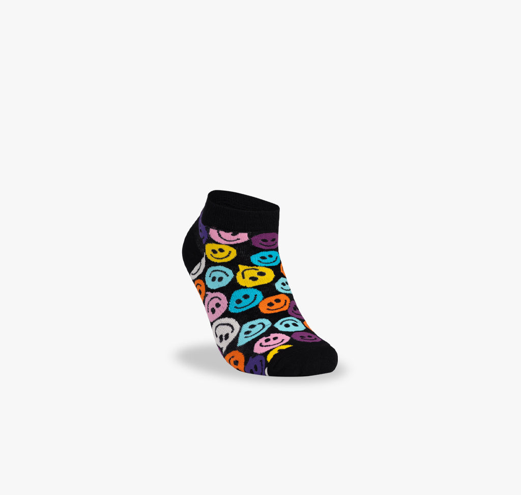 Bunte Smiley Sneaker Socken