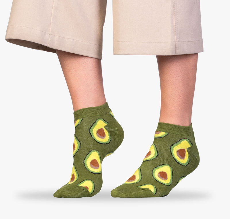 Damen Avocado Sneaker Socken grün