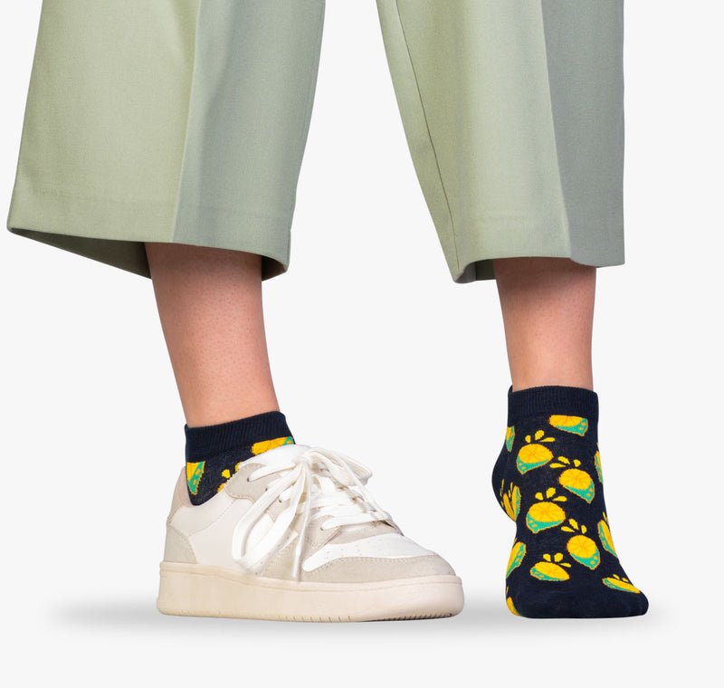 Damen Zitronen Sneaker Socken