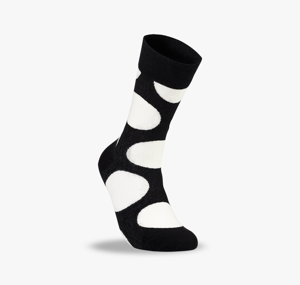 Schwarze gepunktete Socken für Damen & Herren - Super Socks | Füßlinge