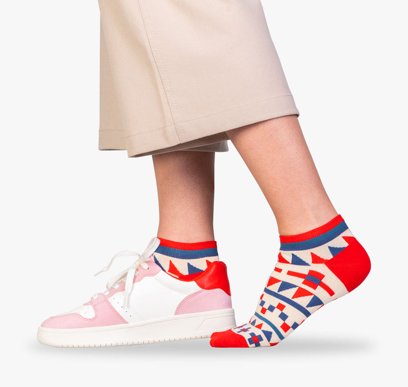 Frauen Sneaker Socken mit Mustern