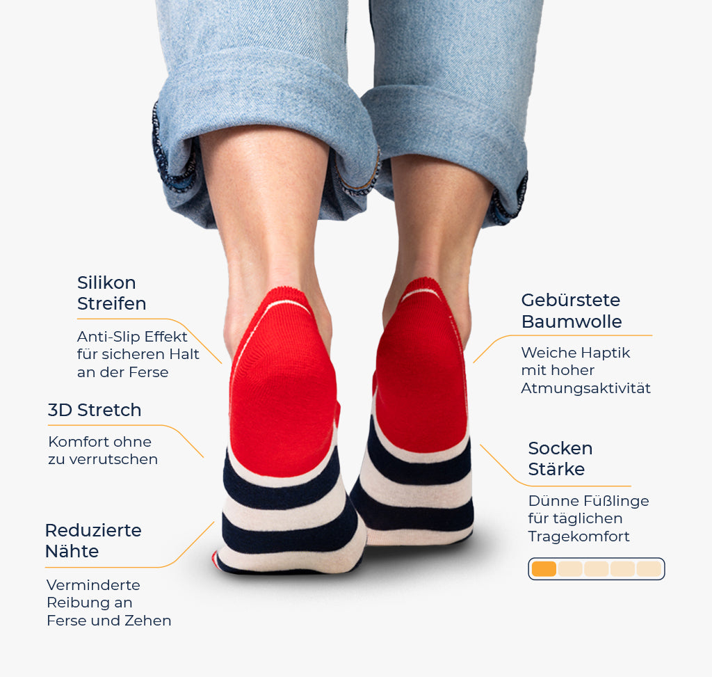 Füßlinge Damen die nicht rutschen