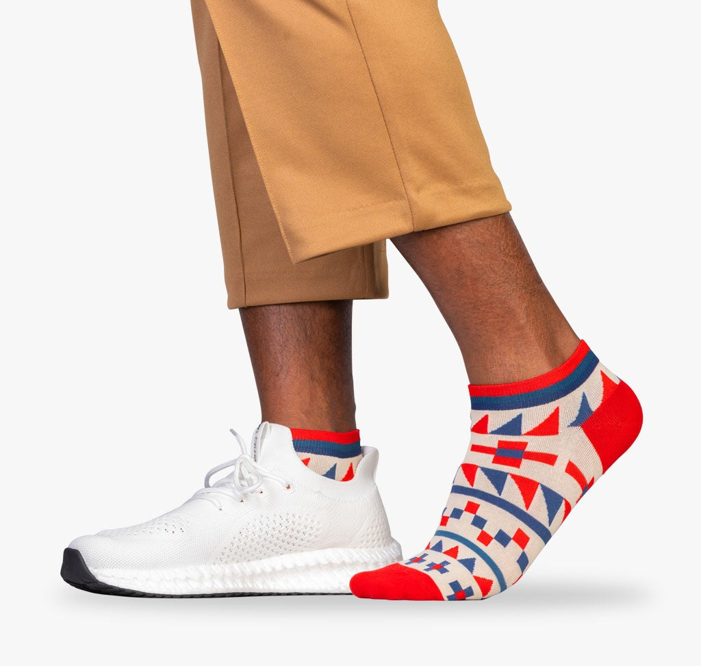 Gemusterte Herren Sneaker Socken