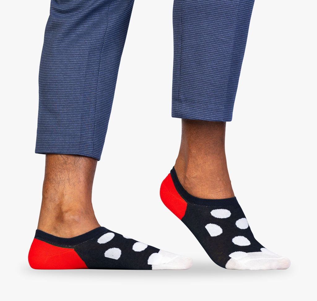 Gepunktete Füßlinge für Herren