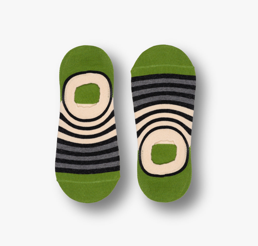 Grüne Füsslinge gestreift