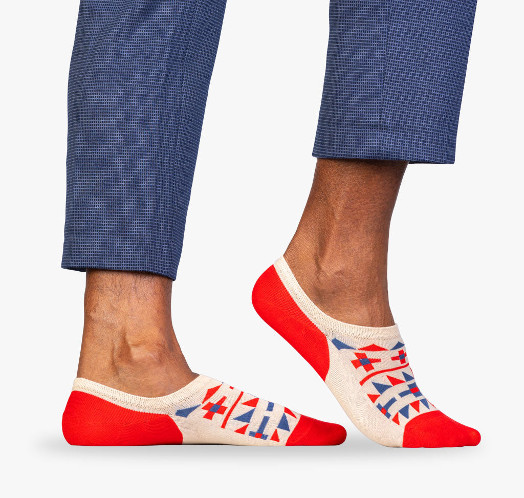 Füsslinge Herren mit Westernmuster