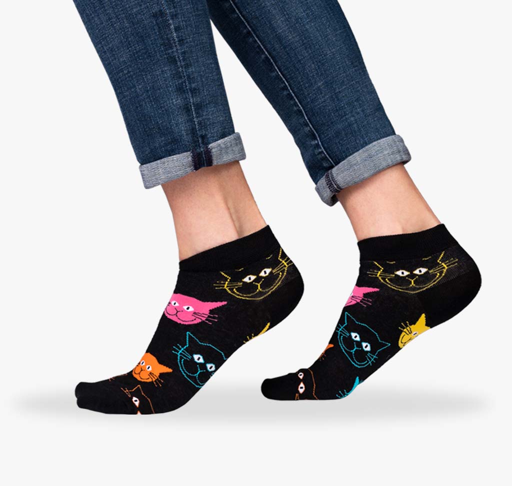 Katzen Sneaker Socken Damen