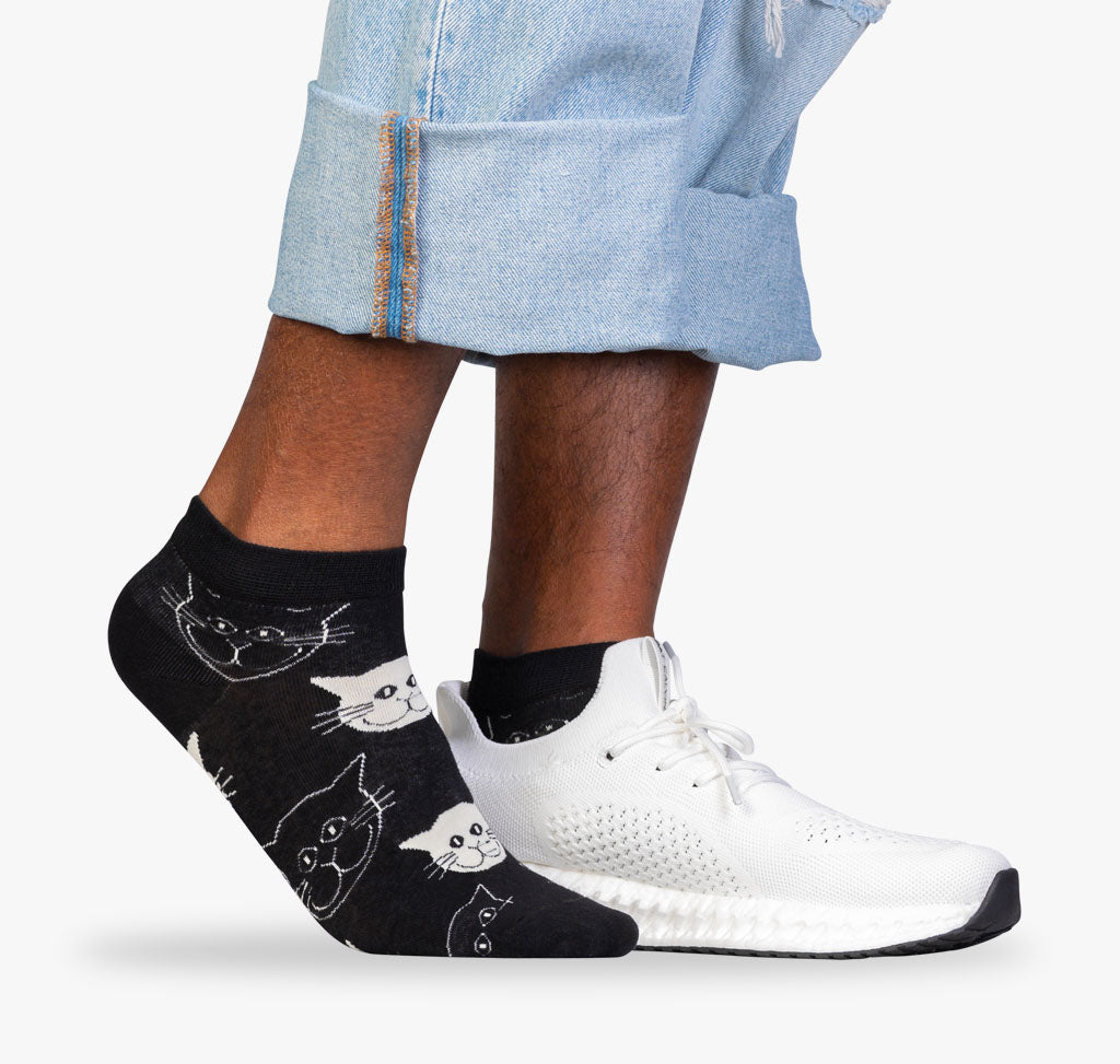Männer Sneakersocken mit lustigen Katzen