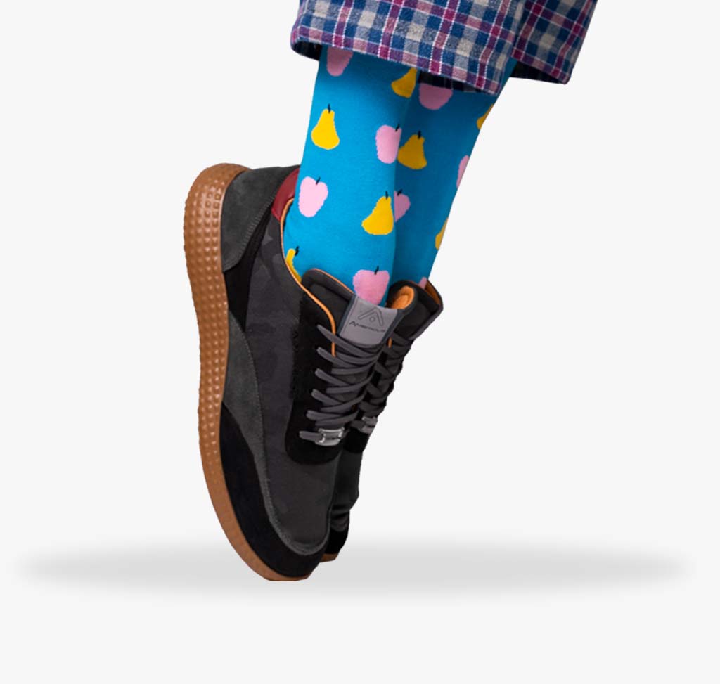Herren und Damen Socken mit Äpfel und Birnen