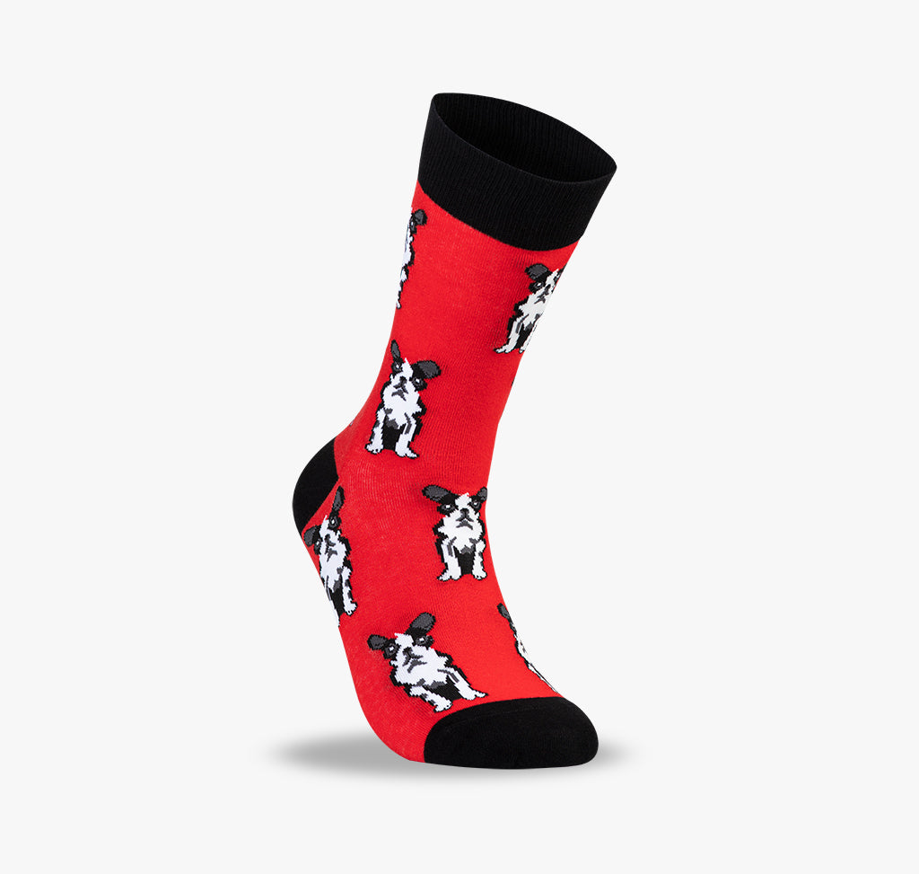 Bunte Hunde Socken mit lustigen Bulldoggen für Männer und Frauen