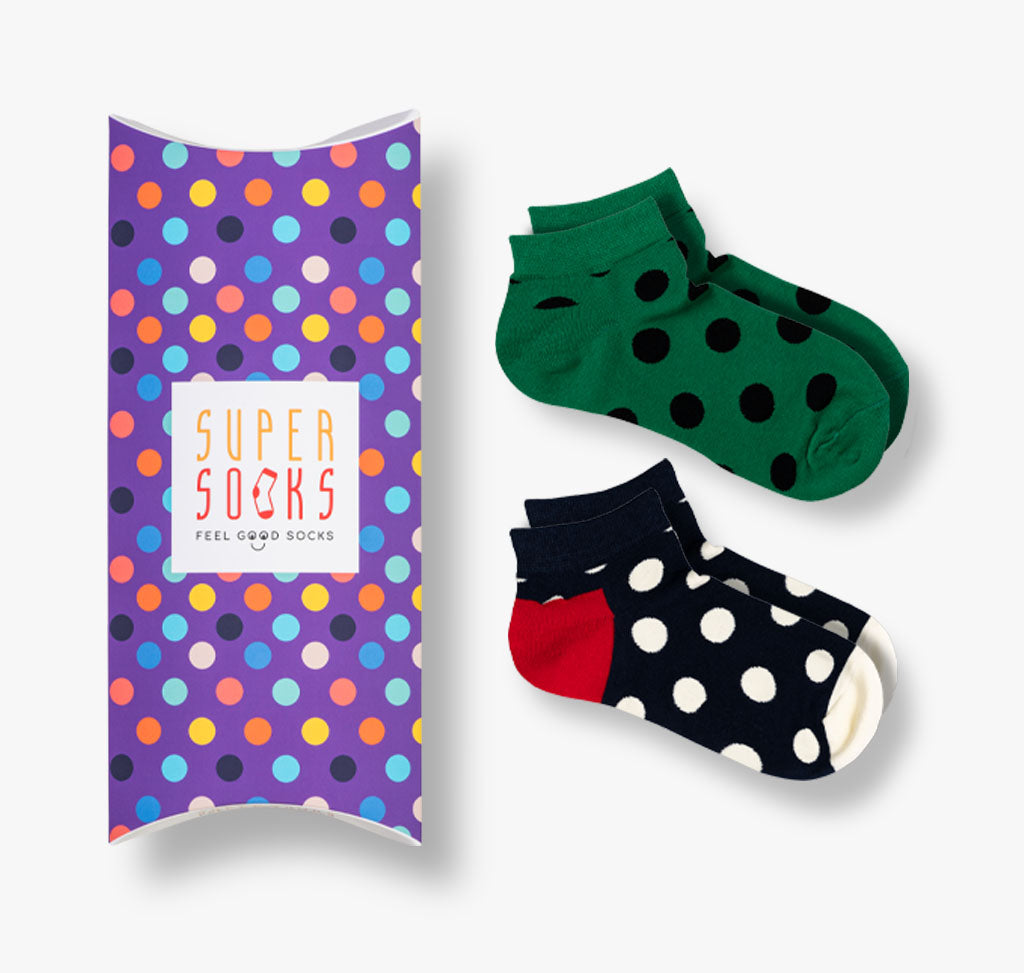 Punkte Sneakersocken 2er-Pack