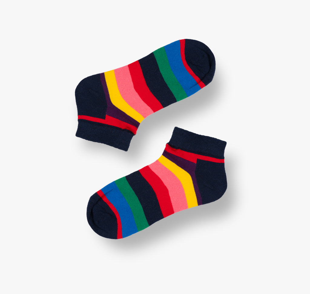Regenbogen Farben Sneaker Socken