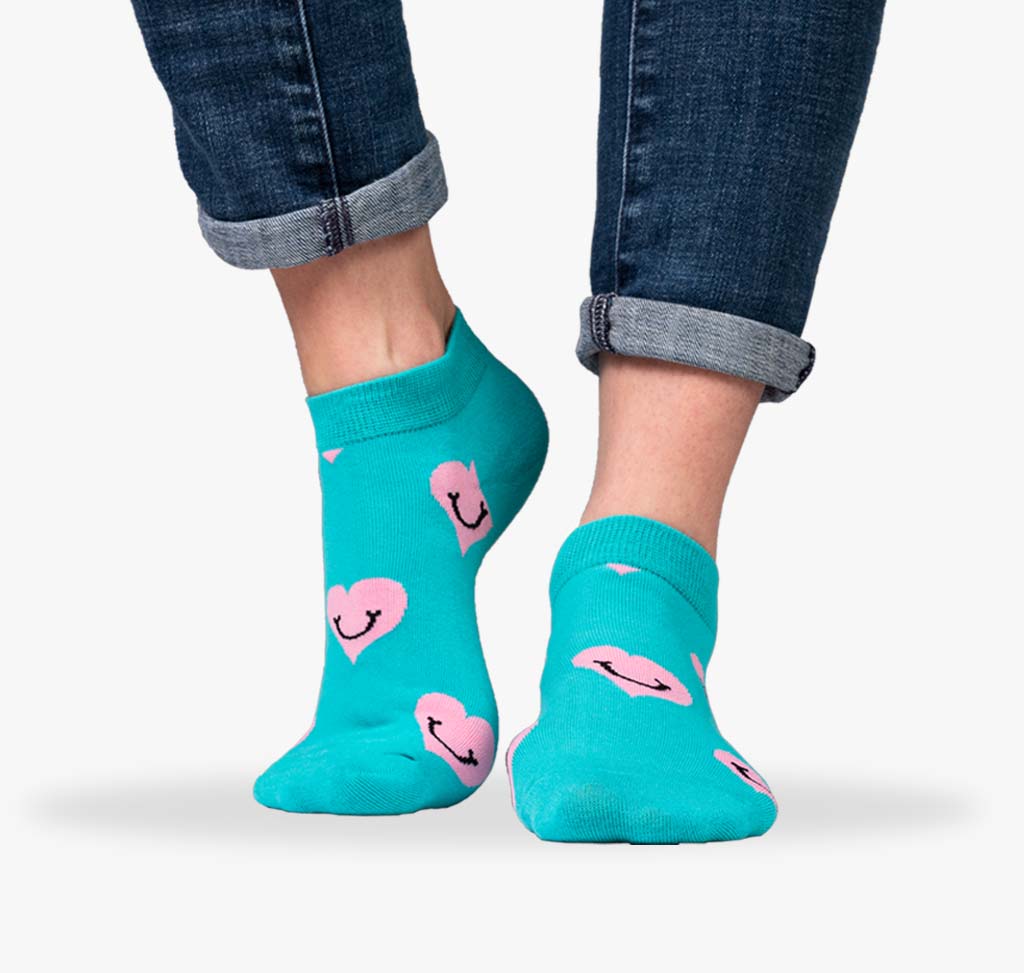Knöchelsocken mit Herzen