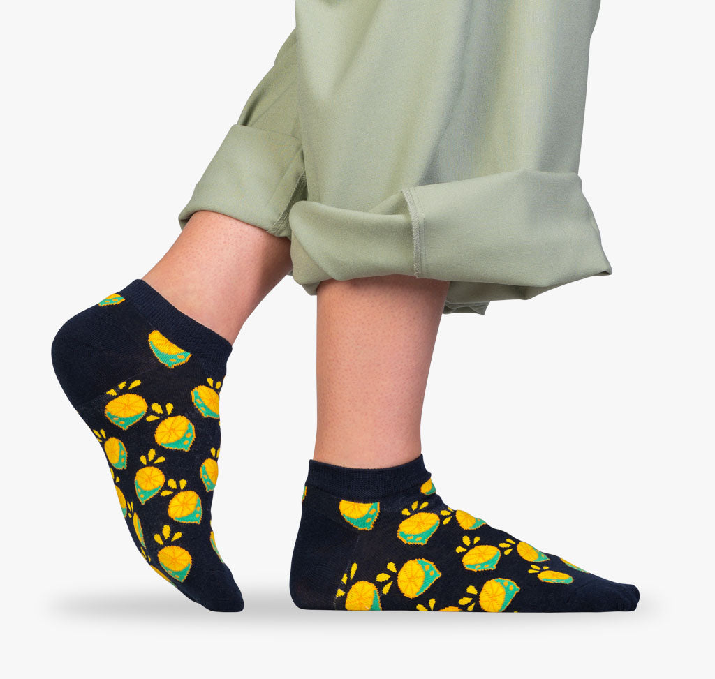 Damen Knöchelsocken mit Zitronen