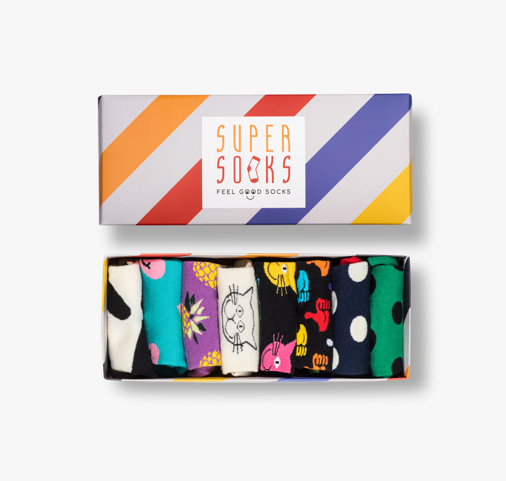 Socken Geschenkset mit bunten Sneaker Socken