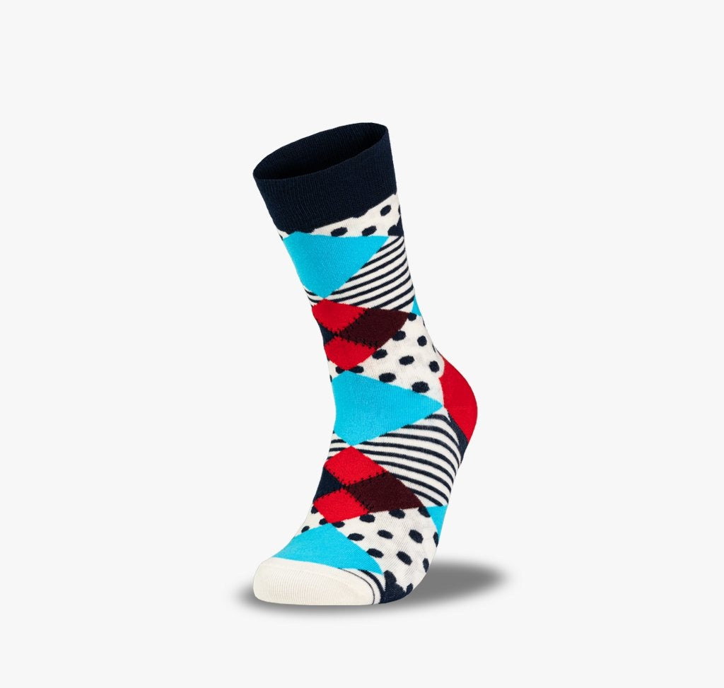 Streifen Punkte Karo Socken für Herren und Damen 