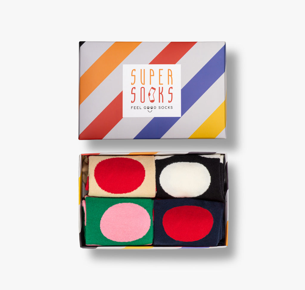 Gepunktete Socken als Geschenkset