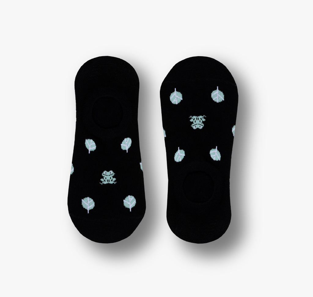 Füßlinge mit rutschfestem Silikon Einsatz und Laubfrosch für Herren und Damen