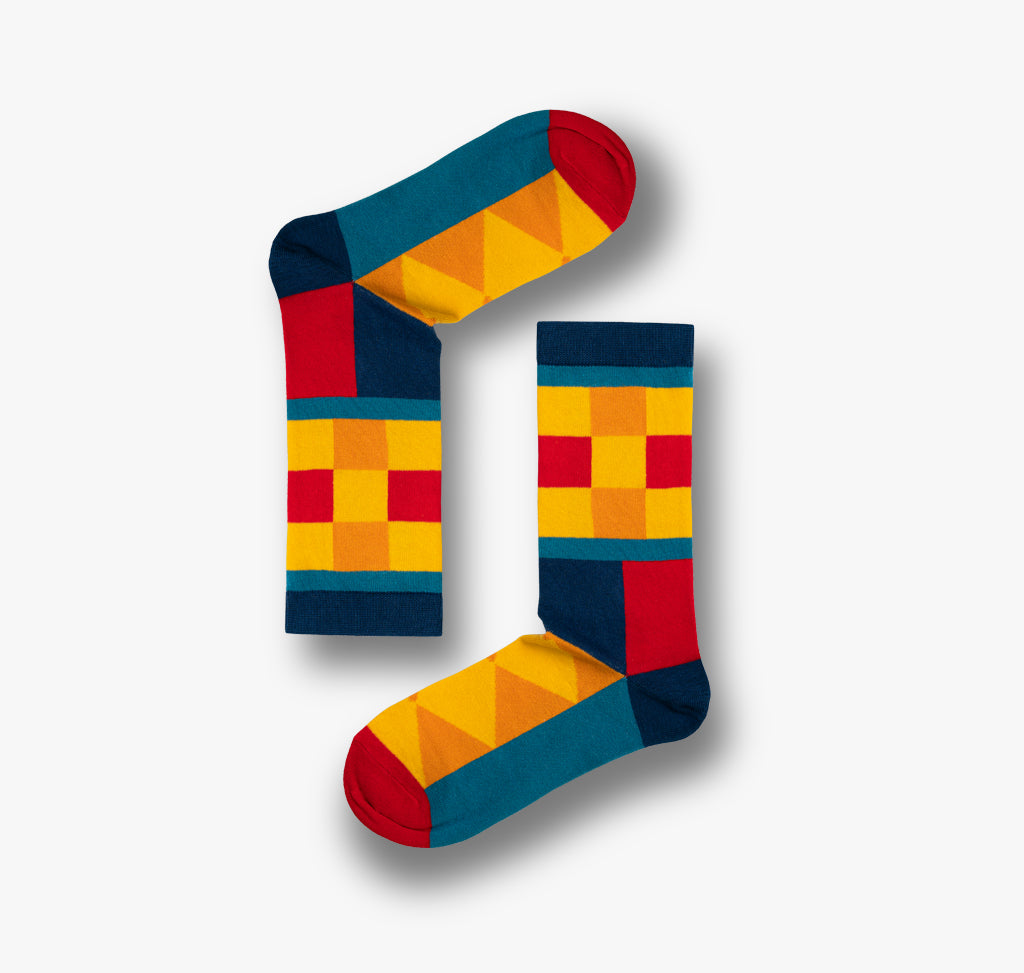 Bunte Herren und Damen Socken mit Karos