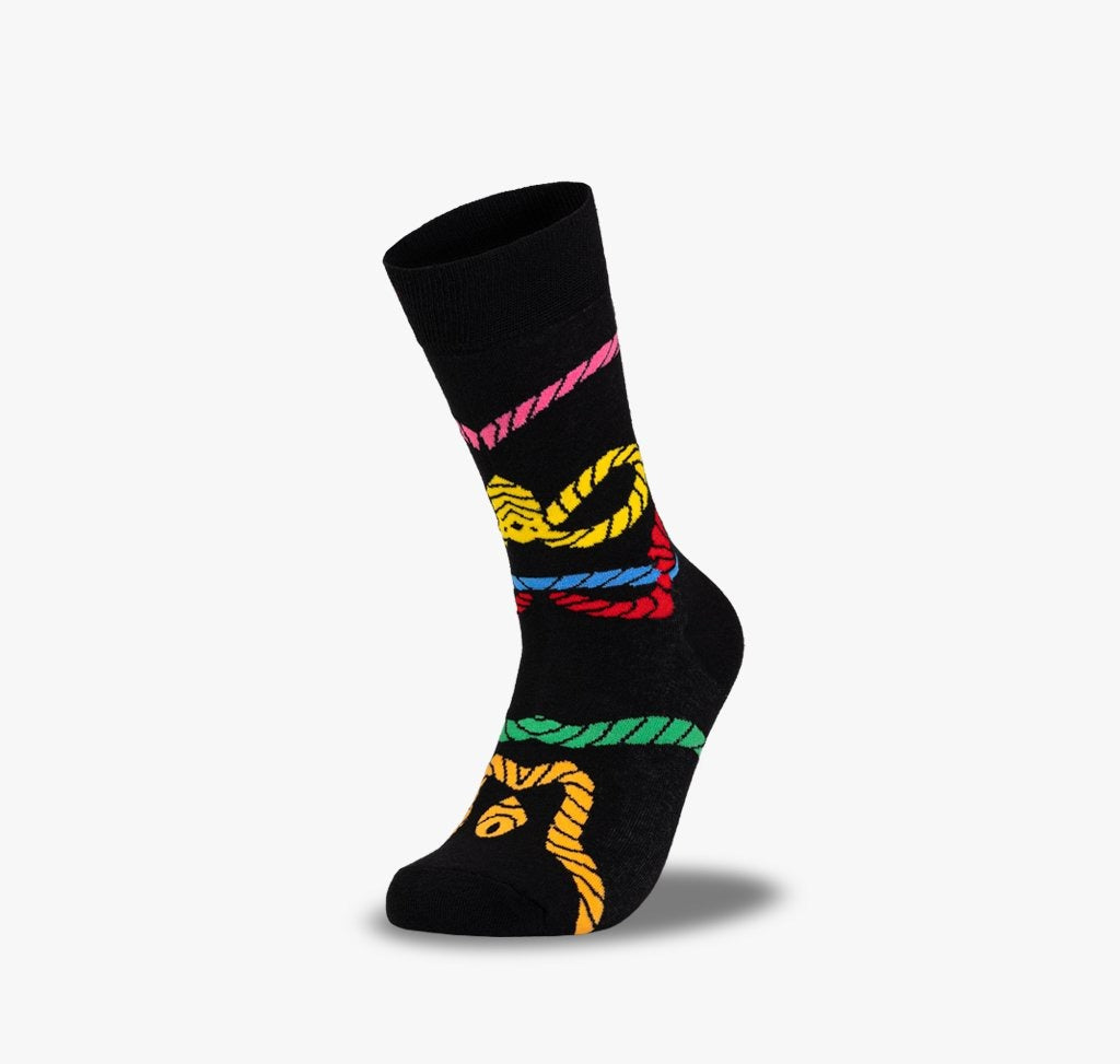 Bunte Herren und Damen Socken mit farbigen Tauen und Seilen