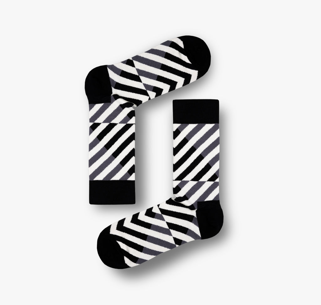 Bunte gestreifte Socken für Damen und Herren